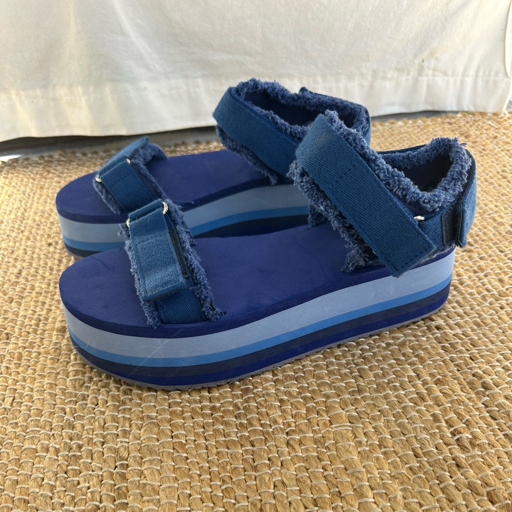 Sugar Blue Layered Platform Sandals